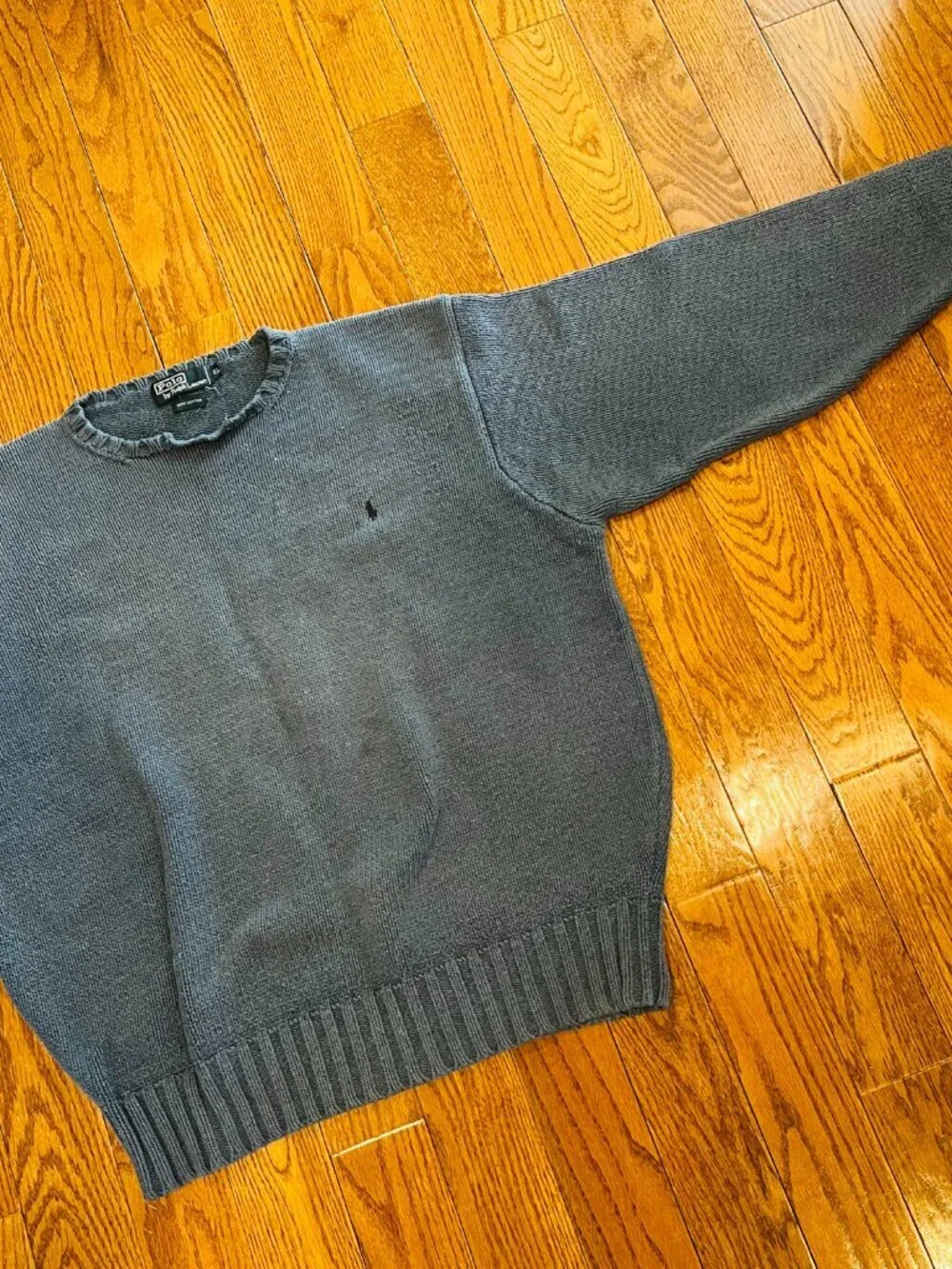 Vintage 90's Polo Ralph Lauren Men’s Cable Knit Fisherman Sweater Size XL Chunky